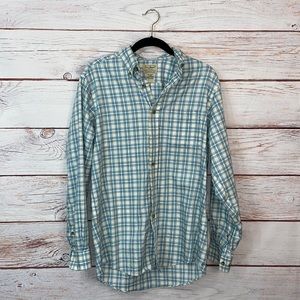 L.L. Bean Mens Plaid Traditional Fit Button Down Shirt Small